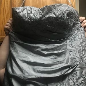 Floor length strapless dress with shawl.Runs small